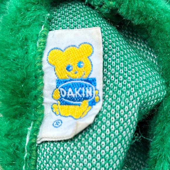 Vintage Dakin Green Frog Hand Puppet With Tuxedo Bow Tie 12 Inch 1985 80s Toy - Picture 8 of 10